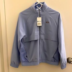 Figs Blue Sydney Performance Scrub Jacket Small